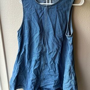 Denim Sleeveless dress with cutout